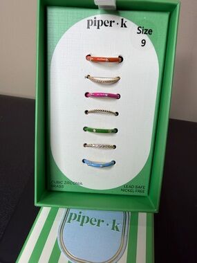Piper K | Multicolored Stackable Ring Set | Size 9